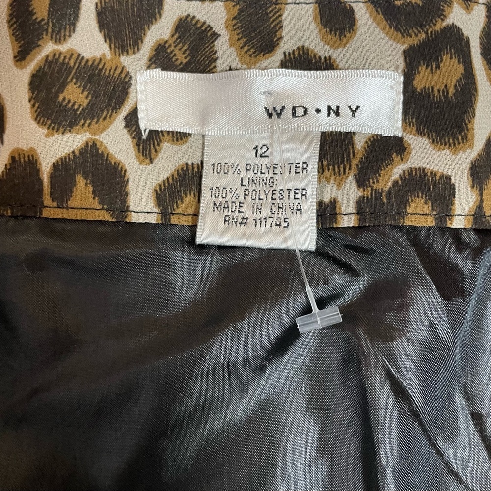 New WDNY Patchwork Floral Animal Print Maxi Chiffon Skirt Size 12 - Picture 7 of 8